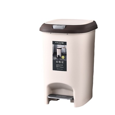 2024垃圾桶家用脚踏盖子按压带盖大容量脚踩纸篓厨房卫生间客厅