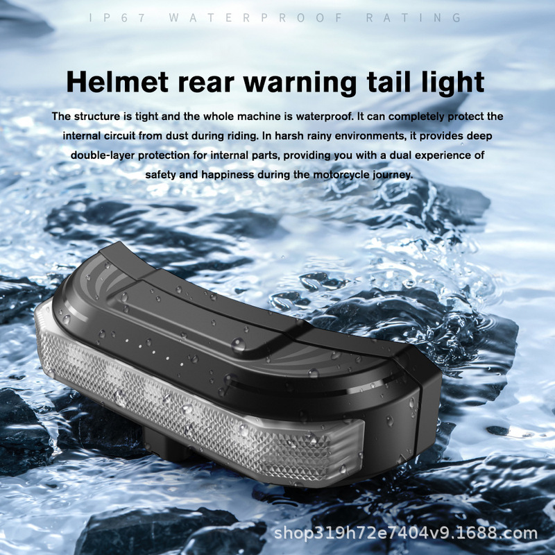Bt80 Helmet Bluetooth Headset Automatically Answers Incoming Calls, Magnetic Tail Light, Two-Way Intercom, Super Strong Battery Life, Waterproof