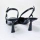 Summer New 2024 High Heels, Pointed Cross Strap Wrapped Sandals, Black Fashionable and Elegant Fine Heel Shoes