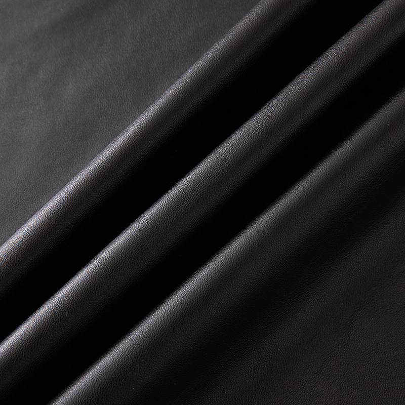现货705PU超软皮0.8厚弹力手套帽子洗漱包用革揉纹面料皮布料防滑