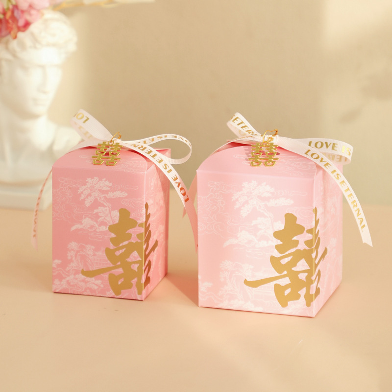 Nueva caja de azúcar de boda caja de azúcar de nicho de alto nivel sensación de boda creativa caja de regalo caja de cartón