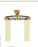 Halloween Cleopatra headwear ropa egipcia de las mujeres accesorios oro con cuentas diadema Faraón