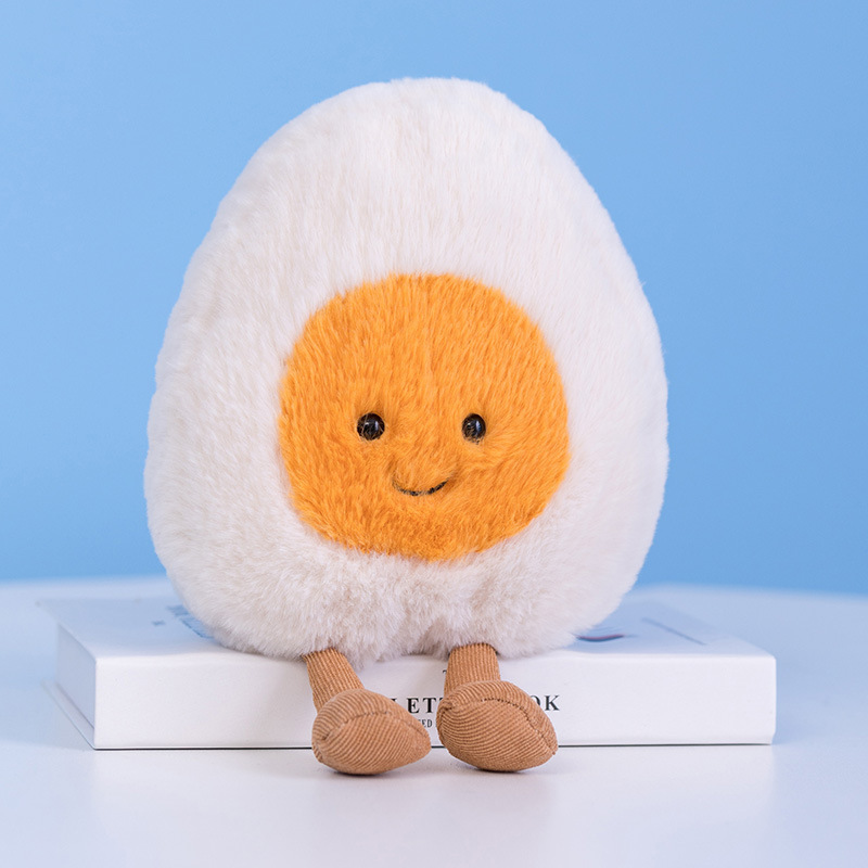 Huevo hervido muñeca juguete de peluche muñeca de huevo simulación muñeca pequeña muñeca de tela muñeca de bolsillo muñeca de espectáculo muñeca image 11