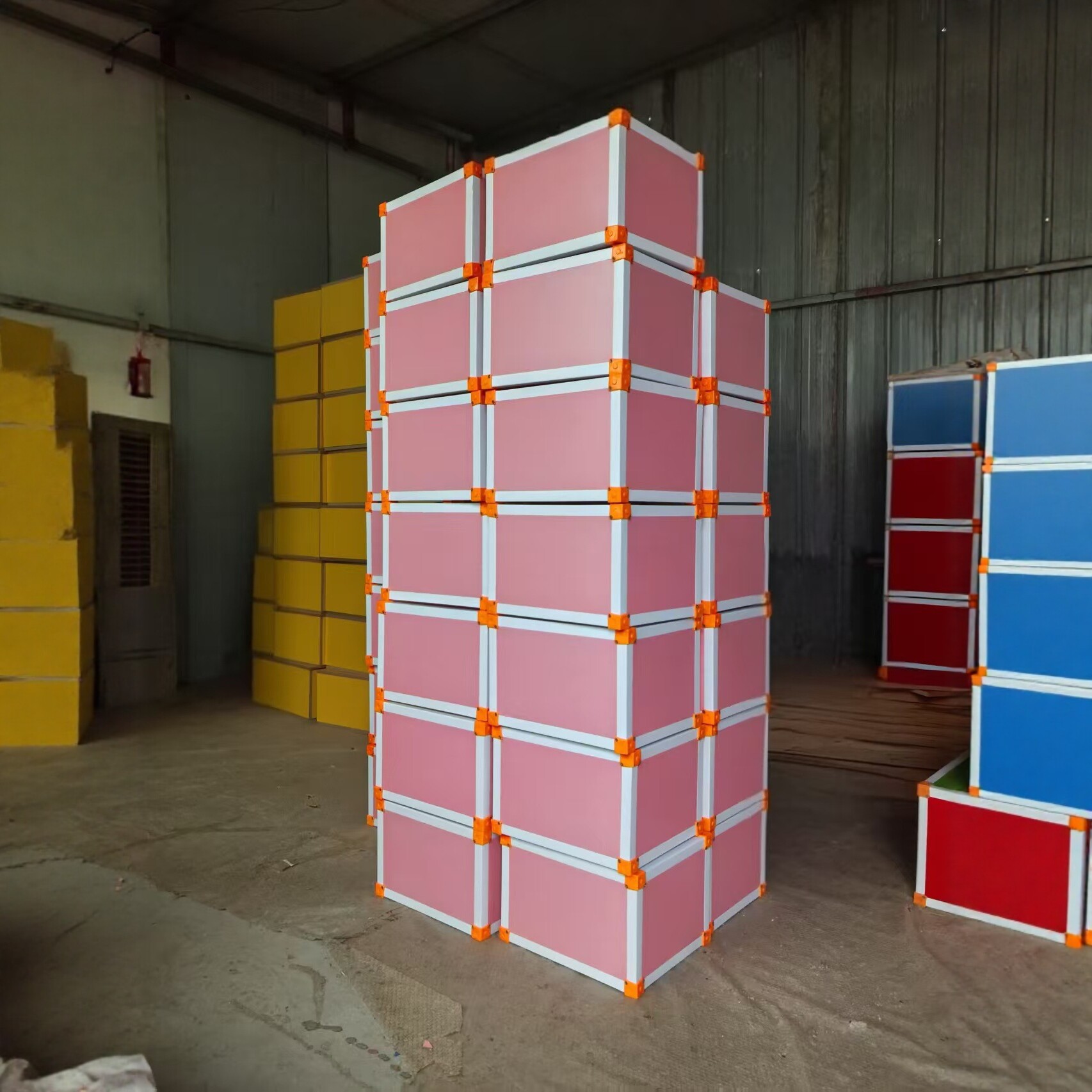 Manufacturer-produced multifunctional hexagonal music stool, colorful stage block stool, choir stool, school classroom storage
