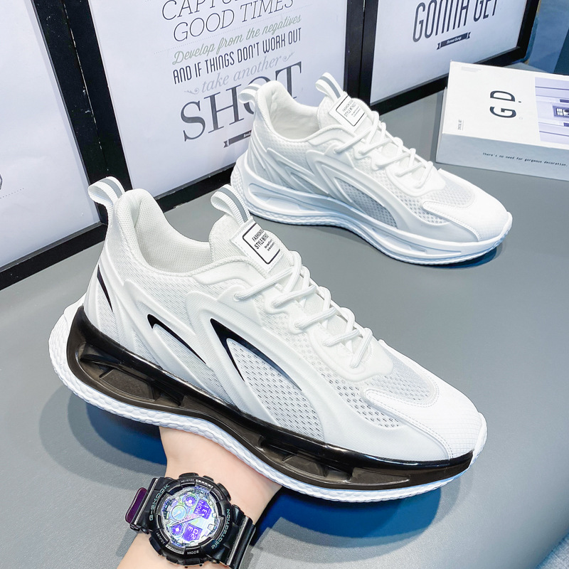 Zapatos de coco de verano para hombres, zapatos de correr de malla para hombres, zapatos de climax casuales con suela gruesa, reflectores de visión nocturna