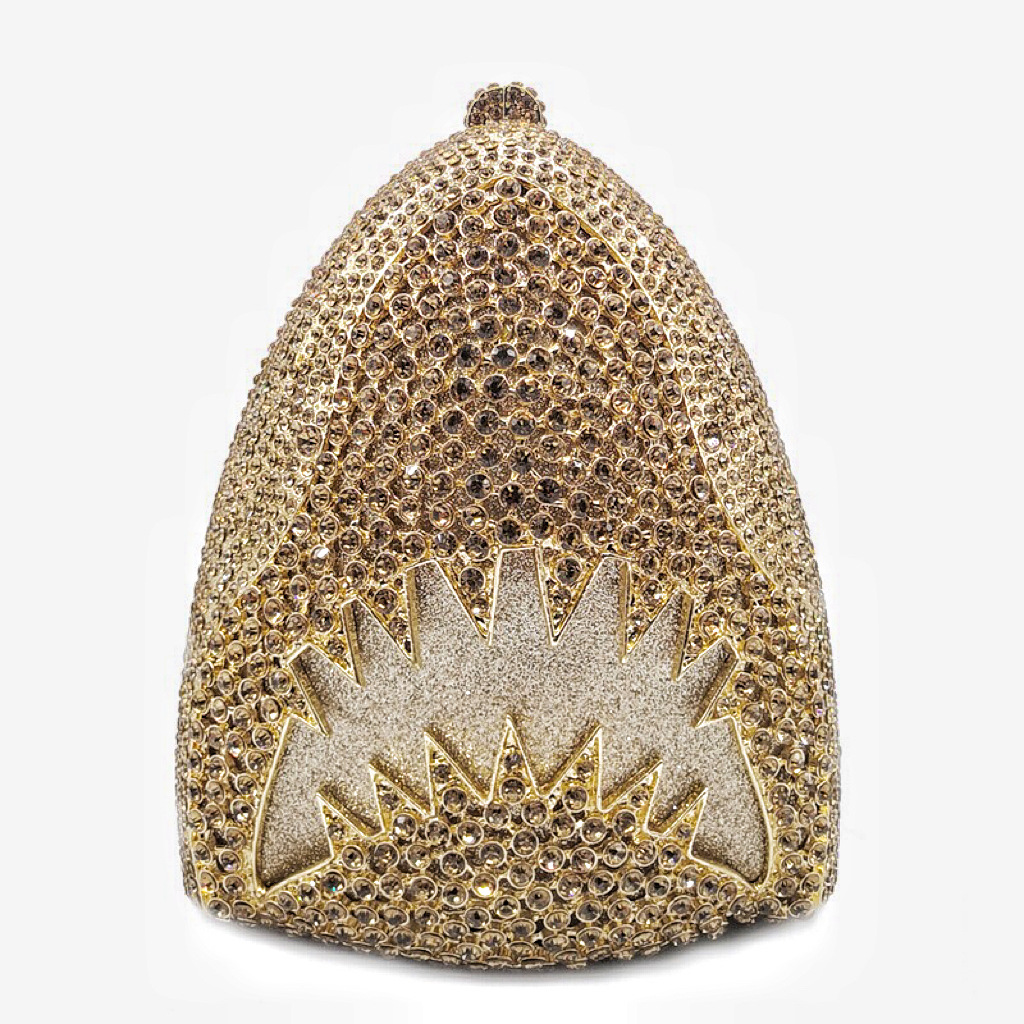 * Nuevo tiburón transfronterizo bolso de cena de diamantes bolso de mano de animales marinos bolso de mano de banquete europeo y americano bolso de mujer de diamantes