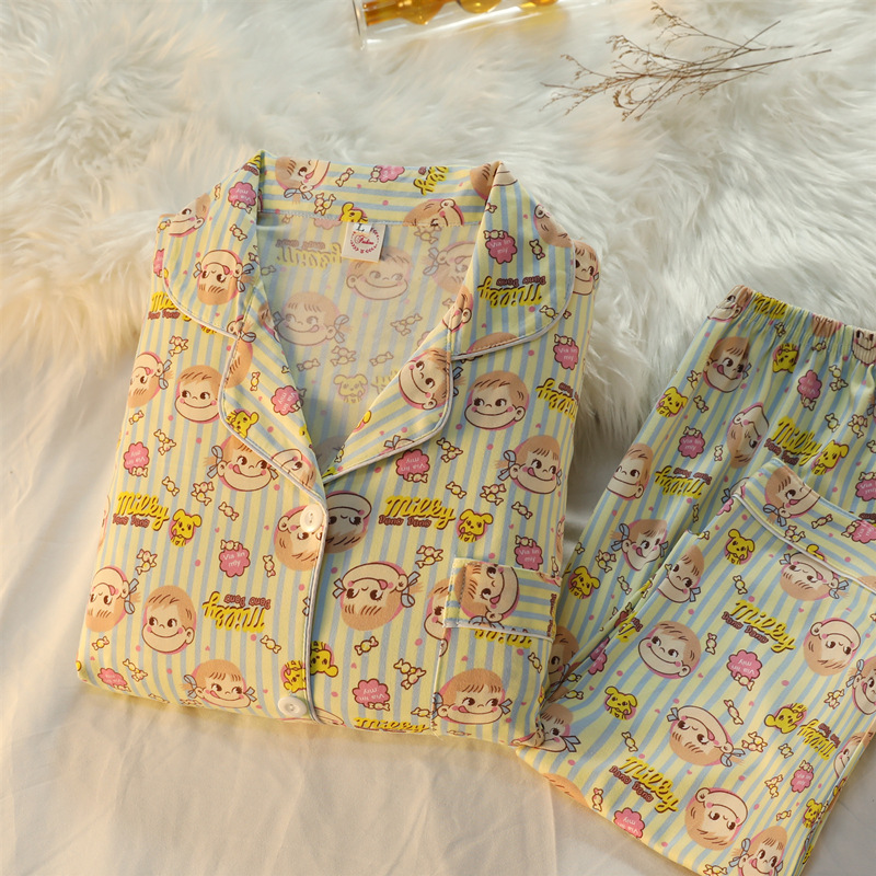 Sanrio helloKitty pijamas de las mujeres primavera y otoño Algodón puro 2023 nuevo Yugui perro manga larga lindo homewear