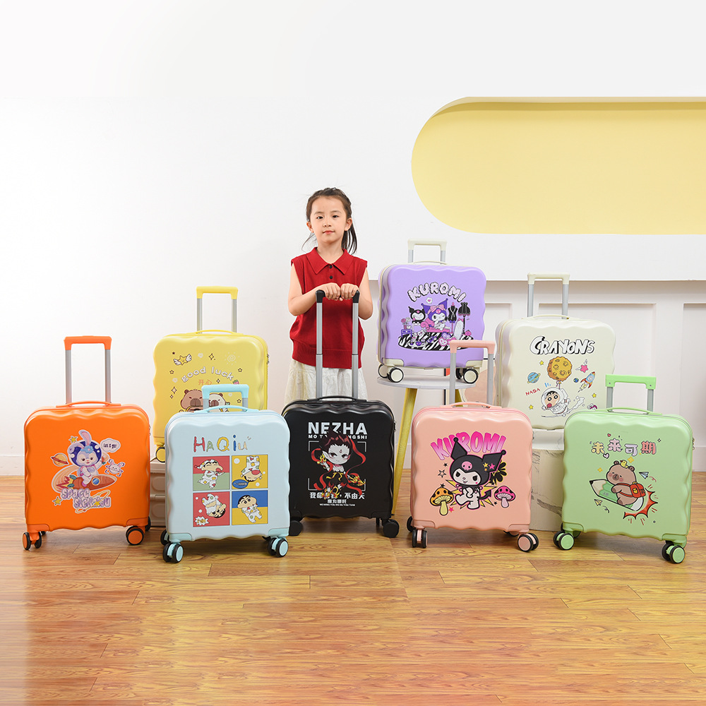 Cartoon Kidsren's Suitcase 20inch High-Looking Universal Wheel Trolley Case Large Capacity Password Lock Boarding Case Travel Case