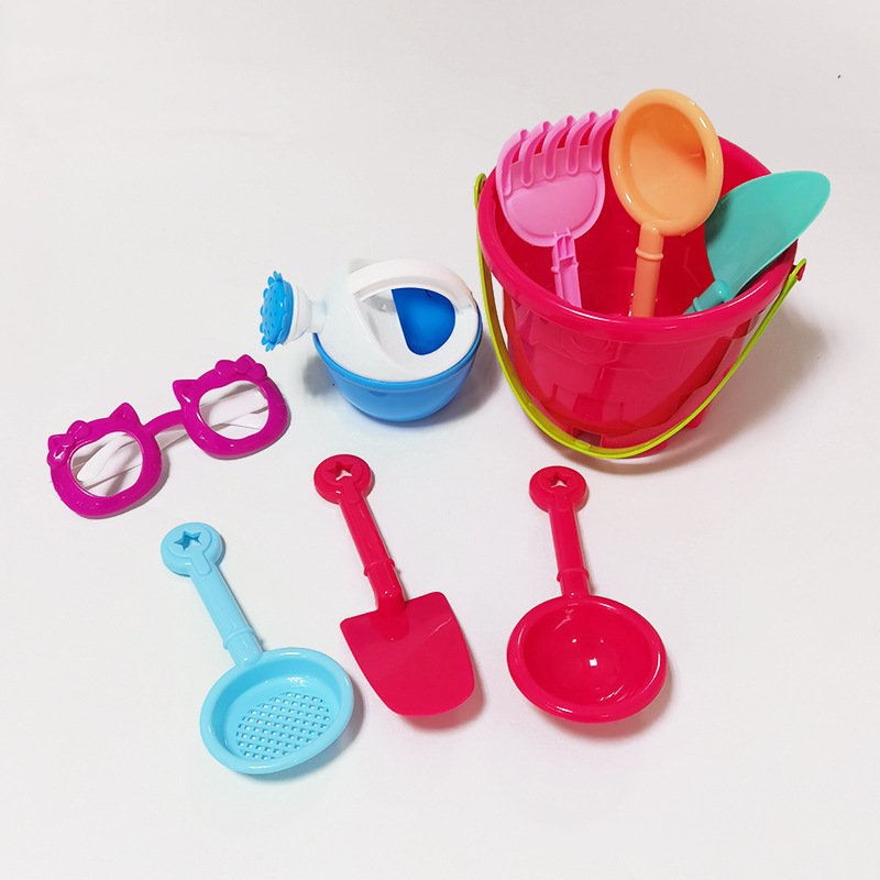 9 Piece Set Castle Bucket Baby Play Water Sand Pool Play Sand Children's Toy Summer Beach Dig Beach Toy Set