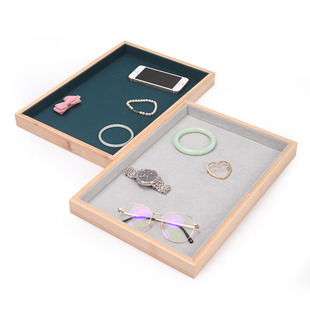 Bamboo and Wood Jewelry Bracelet Mobile Phone Glasses Necklace Jewelry Counter Display Tray Jewelry Jade Display Cloud