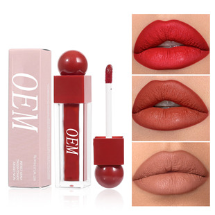 Cross-Border Oem Oem Matte Square Tube Lip Glaze Waterproof Non-Stick Cup Non-Fading Lipstick Lip Gloss Makeup Export Oem