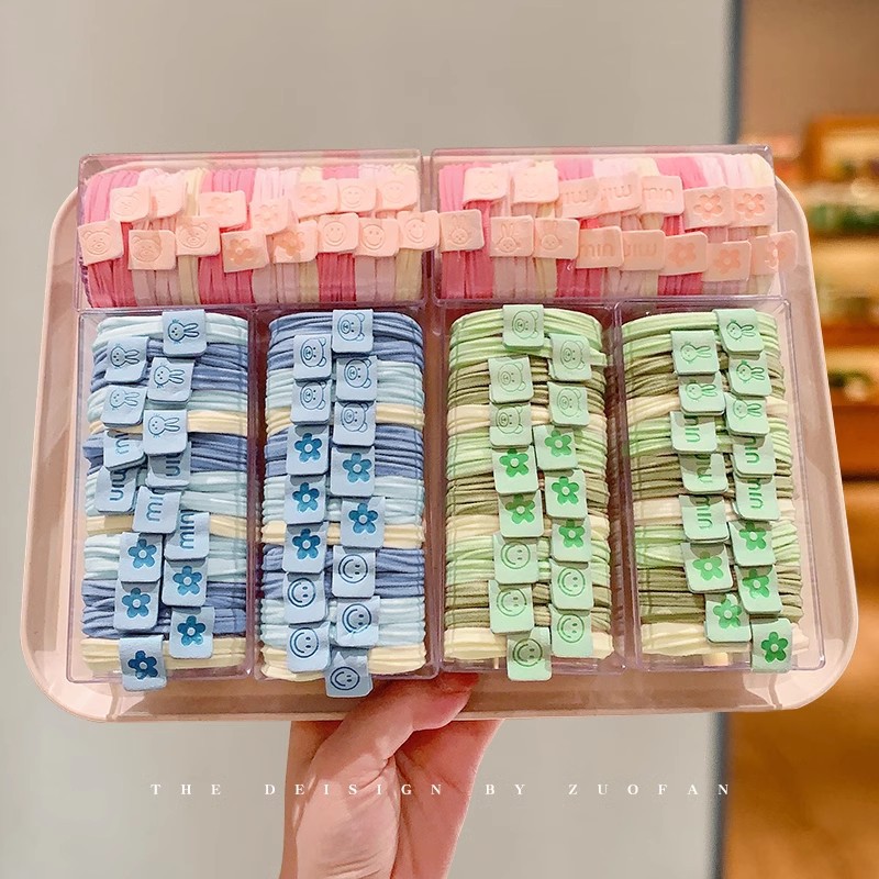 Niños de cabello de alta elasticidad niñas lindos cabello de cola de caballo anillo de cabello bolas de cabeza no lesionar cabello de cabello