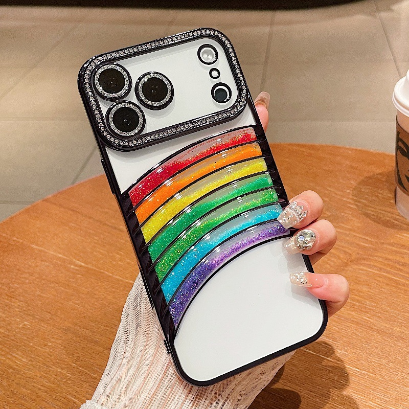 Colorful Liquid Sand Phone Case For Iphone 17 With Lens Protection_voghion.com