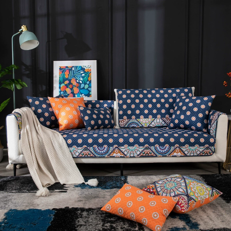 Хлопковая прокладка простой современный круглый нескользкий диван коврик для четырех сезонов универсальный хлопчатобумажная подушка для дивана для оптовых продаж