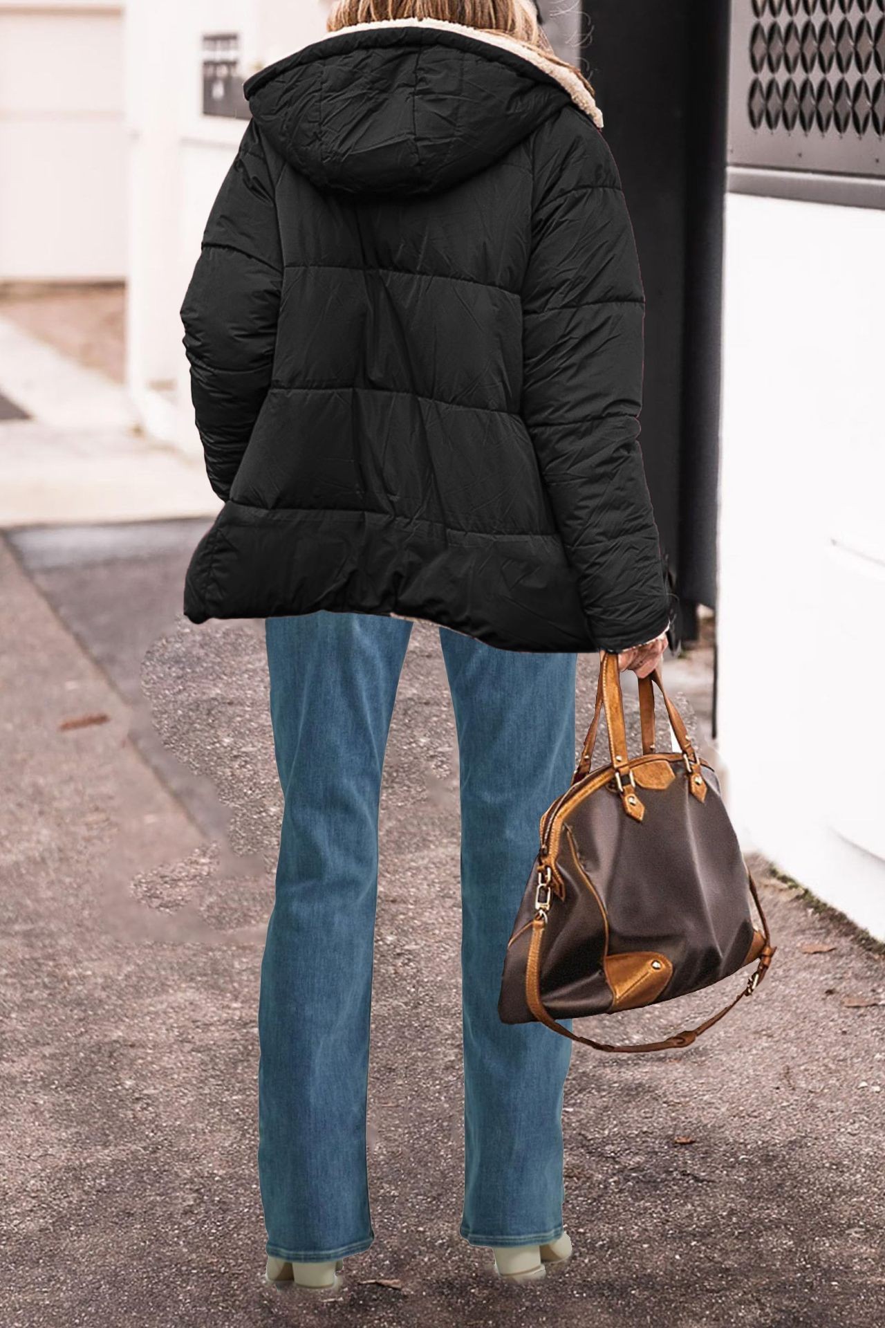 Women's Cotton Coat Hooded Reversible Slim Fit Jacket For Winter_voghion.com