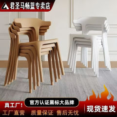 塑料椅子家用客厅餐桌椅餐椅书桌靠背凳子网红休闲现代简约牛角椅