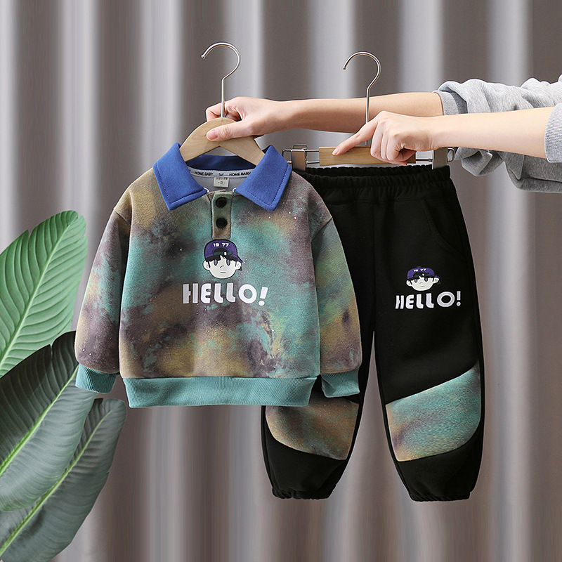 7782 traje de camisa POLO para niños primavera 2025 nuevo estilo estilo occidental ropa de celebridades de Internet para niños primavera y otoño traje de dos piezas primavera