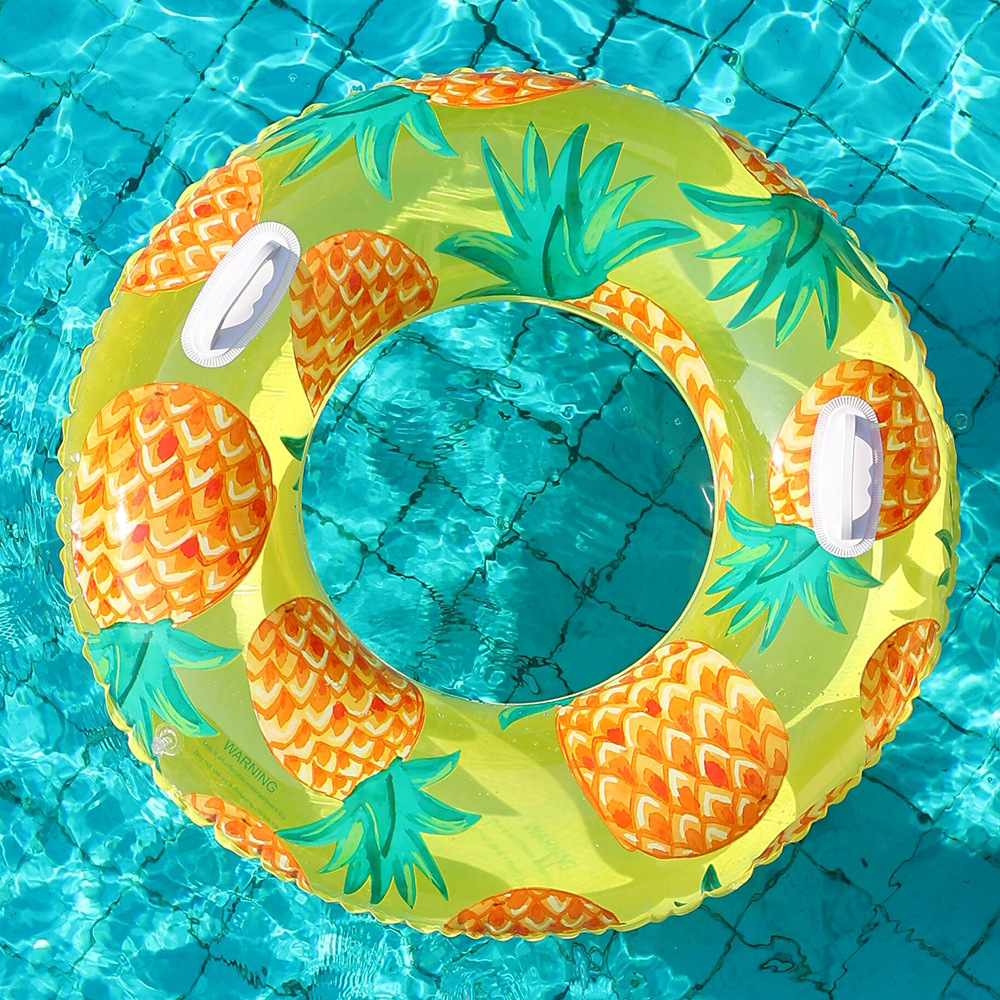 Transfronterizos ampliados con mango de barco de anclaje arco iris anillo de natación para adultos anillo de natación infláble arco iris de gran tamaño para hombres y mujeres