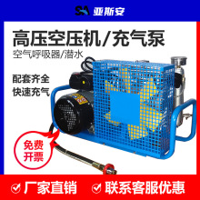 亚斯安 消防30MPA空气压缩机 高压打气泵船用气瓶压缩充气机100L
