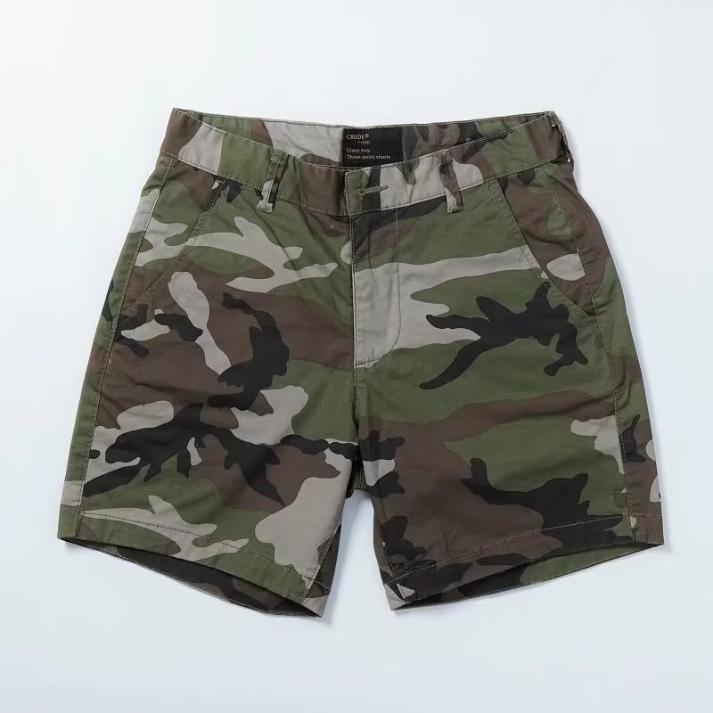 Camouflage Shorts Boys Trendy Casual Stretch Men's Three-Point Quarterly Pants Short Summer Super Shorts Trendy Brand 3 4-Point Pants