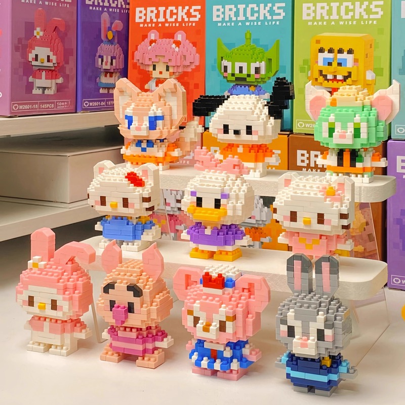 Cross-Border Toys Compatible with Lego Building Blocks, Blind Box Gifts, Cartoon Dolls, Creative Educational Gifts for Children, Small Gifts for Primary School Students