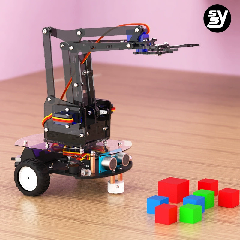 Интеллектуальная механическая рука, автомобиль, царапина, графическое программирование, детский искусственный интеллект, Детский Набор для изготовления