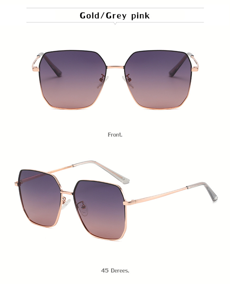 Gafas De Sol Para Mujer 2022 Nuevas Gafas De Sol Polarizadas De Moda Para Mujer Gafas De Sol De Borde Grande De Moda Para Exteriores display picture 3