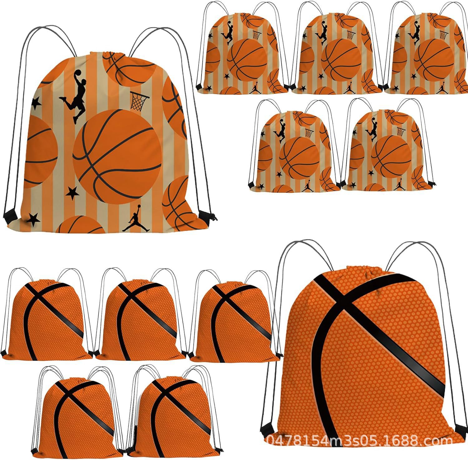 篮球束口袋二十一篮球儿童生日派对抽绳双肩背包袋便携收纳袋跨境