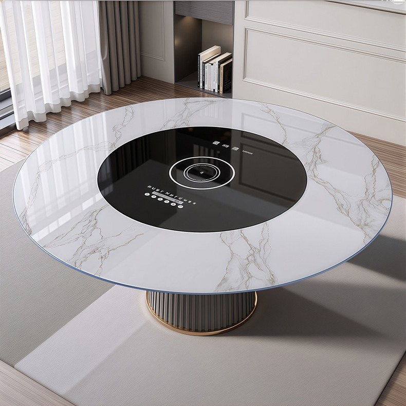 Pvc mesa redonda gran mesa redonda almohadilla de mesa de vidrio blando transparente almohadilla de mesa de cristal impermeable mesa de comedor sin lavado