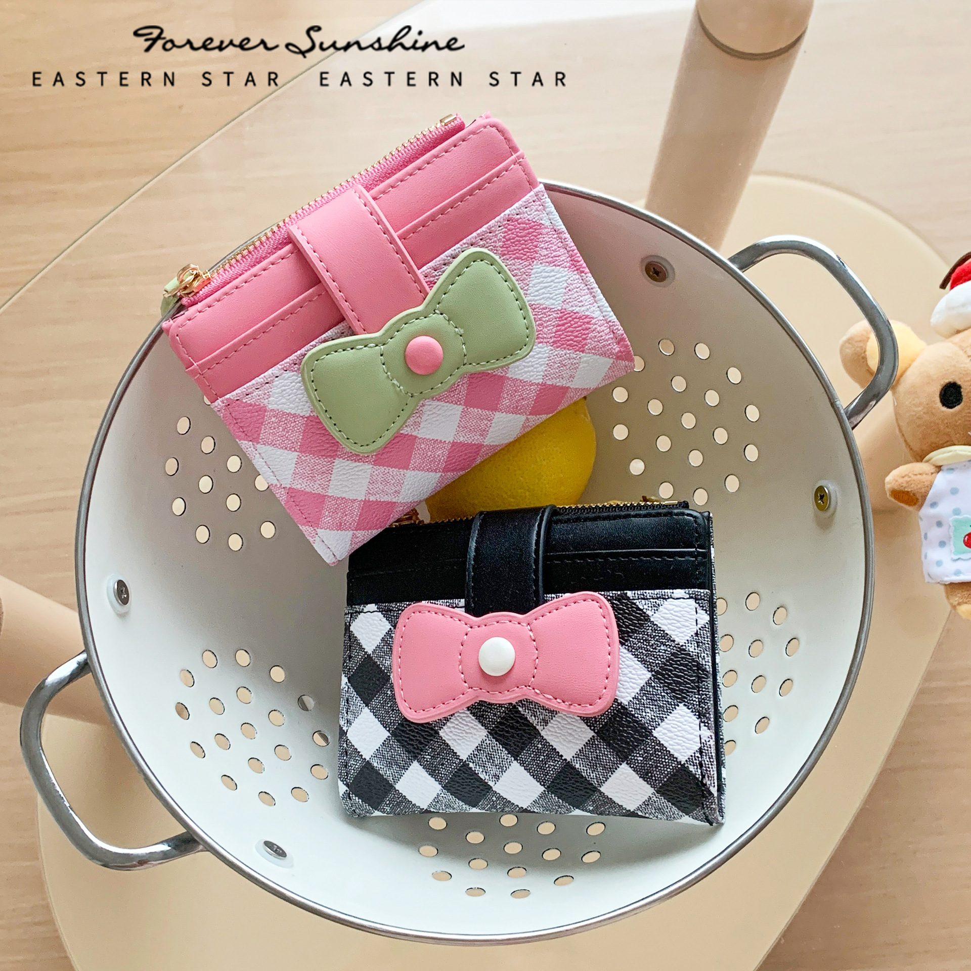 Japanese cute wallet with bow, card holder