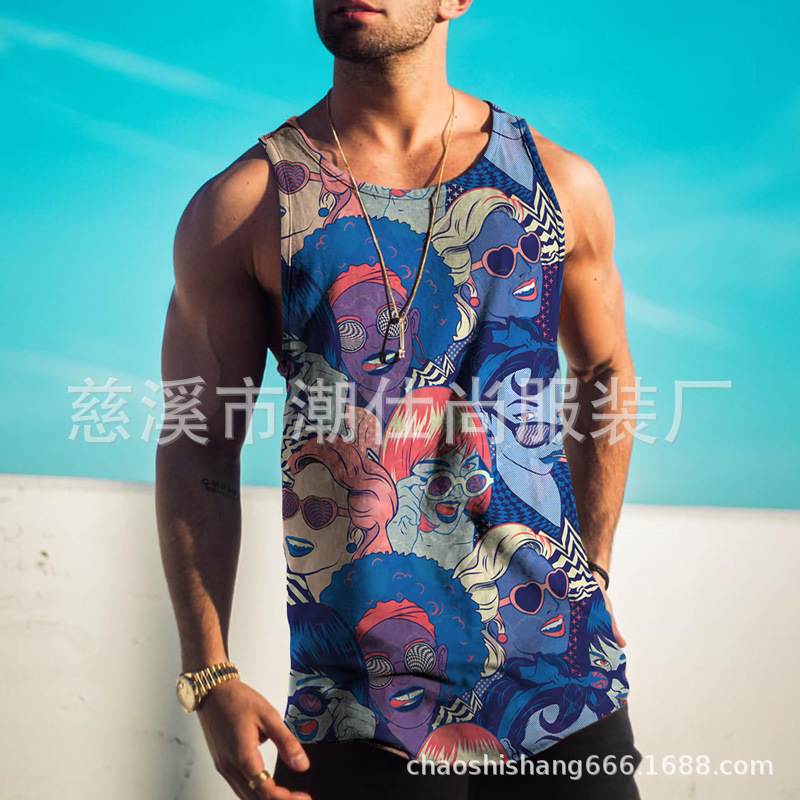 Camiseta sin mangas hombre fitness running verano estilo europeo Venom