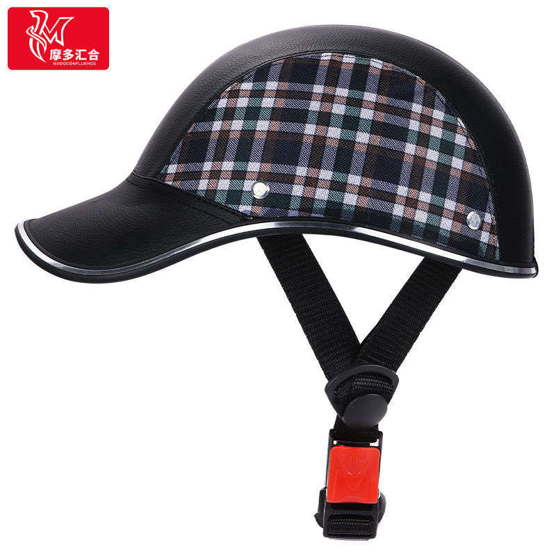 Unisex electric car Summer helmet duck-billed hat retro sunscreen half helmet baseball helmet moped lightweight helmet