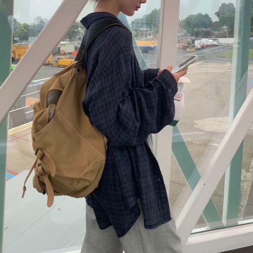 Japanese-style cotton vintage deep-blue plaid sun-protection shirt for women—2025 summer, minimalist design, chic layered top with a premium vibe