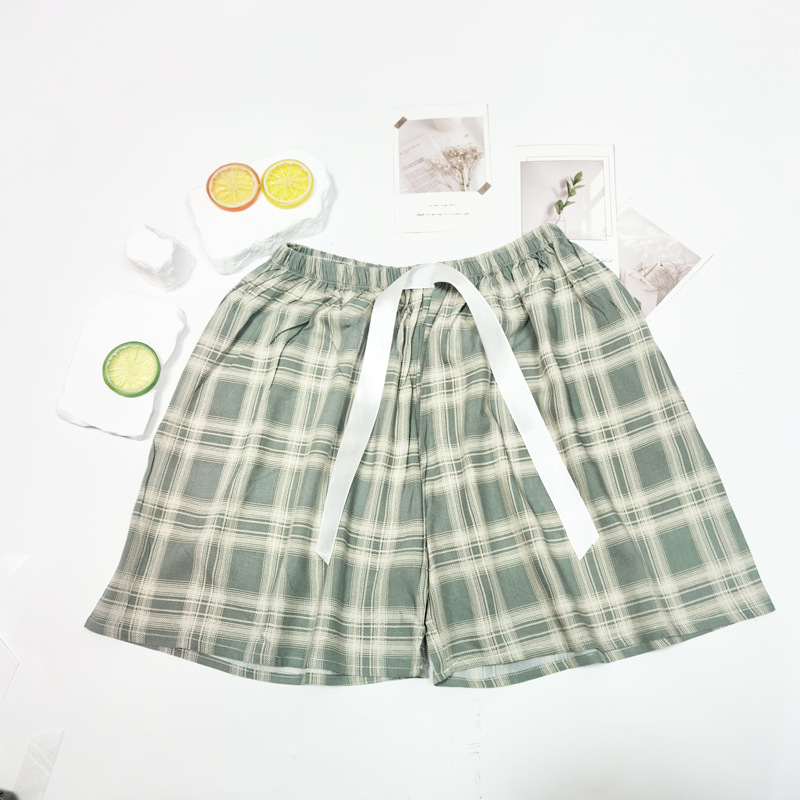 45 pantalones cortos de seda de algodón de verano delgados pijamas transpirables de algodón sintético ultra corto ropa de casa de gran tamaño de playa para mujeres