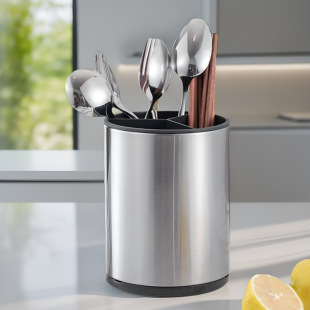 Multifunctional rotating kitchen knife rack 360 degree rotating knife and fork holder creative storage tube chopsticks knife holder
