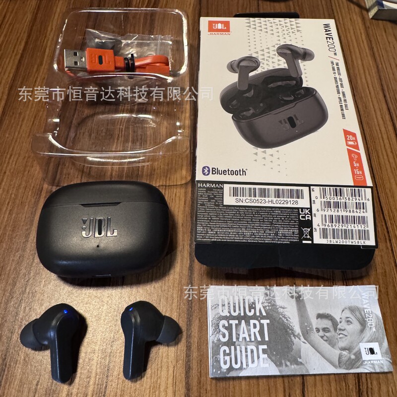 Foreign Trade Carving-Style Wave200 Tws Wireless Bluetooth Earphones, One-To-One Wave200Tws, One Device One Code W200