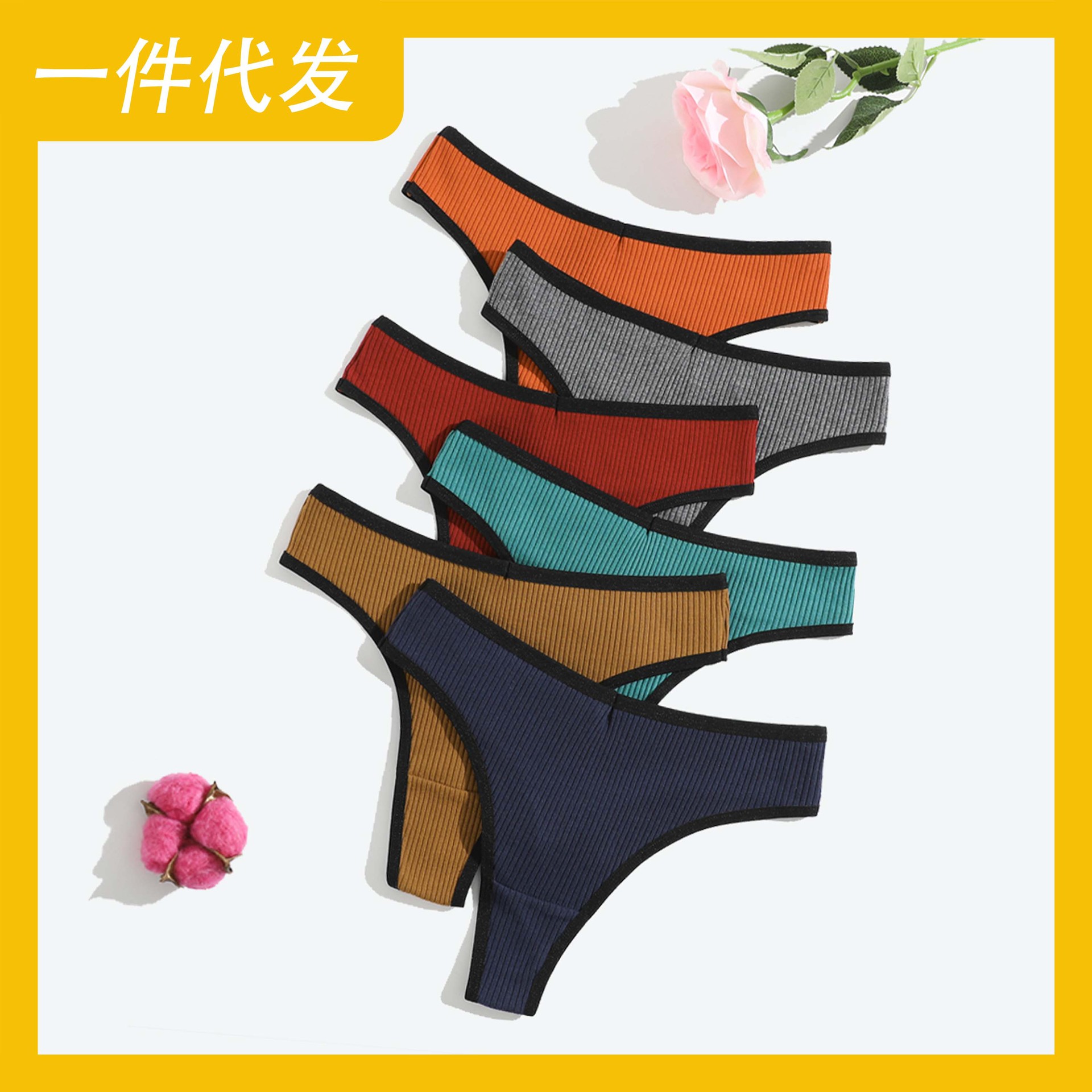 Nueva ropa interior en forma de tanga para niñas, nalgas y abdomen, tanga roscada, pantalones en T de algodón transpirable de cintura baja para mujer, cabello de una pieza