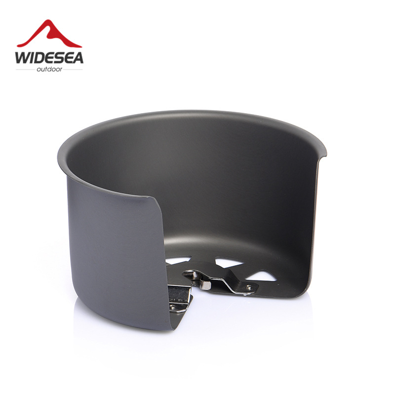 Widesea camping stove accessories, ring-shaped all-inclusive outdoor windshield, one-piece portable aluminum windshield