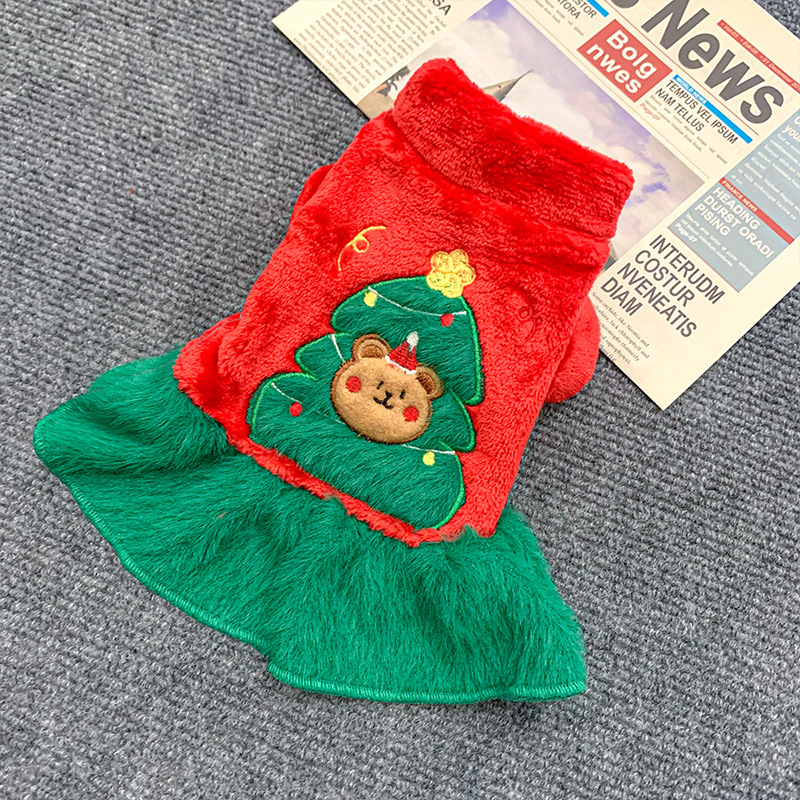 160g Weight Pet Clothing Type Of Pet Supplies 1 Piece Quantity Holiday, Daily, Festival Occasion Polyester Material Christmas Festival Elk Pattern Winter Season Cute Style Cute Polyester Christmas Elk Pet Clothing 2