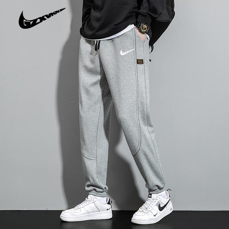 Cross-Border Men's Pants Korean Style Cropped Jogger Sweatpants Spring and Autumn Pure Cotton Loose Sports Pants Men's Casual Long Pants Cross-Border Men's Pants Korean Style Cropped Jogger Sweatpants Spring and Autumn Pure Cotton Loose Sports Pants Men's Casual Long Pants