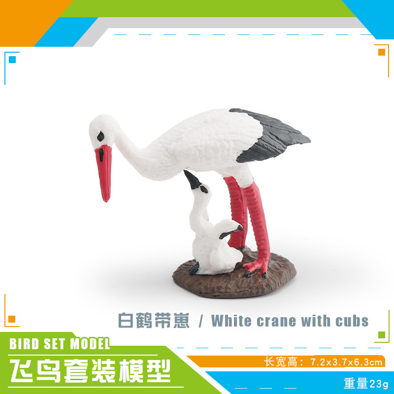 Simulación transfronteriza de aves modelo animal de pájaros flamencos, gorriones, papillones, juguetes de decoración estática