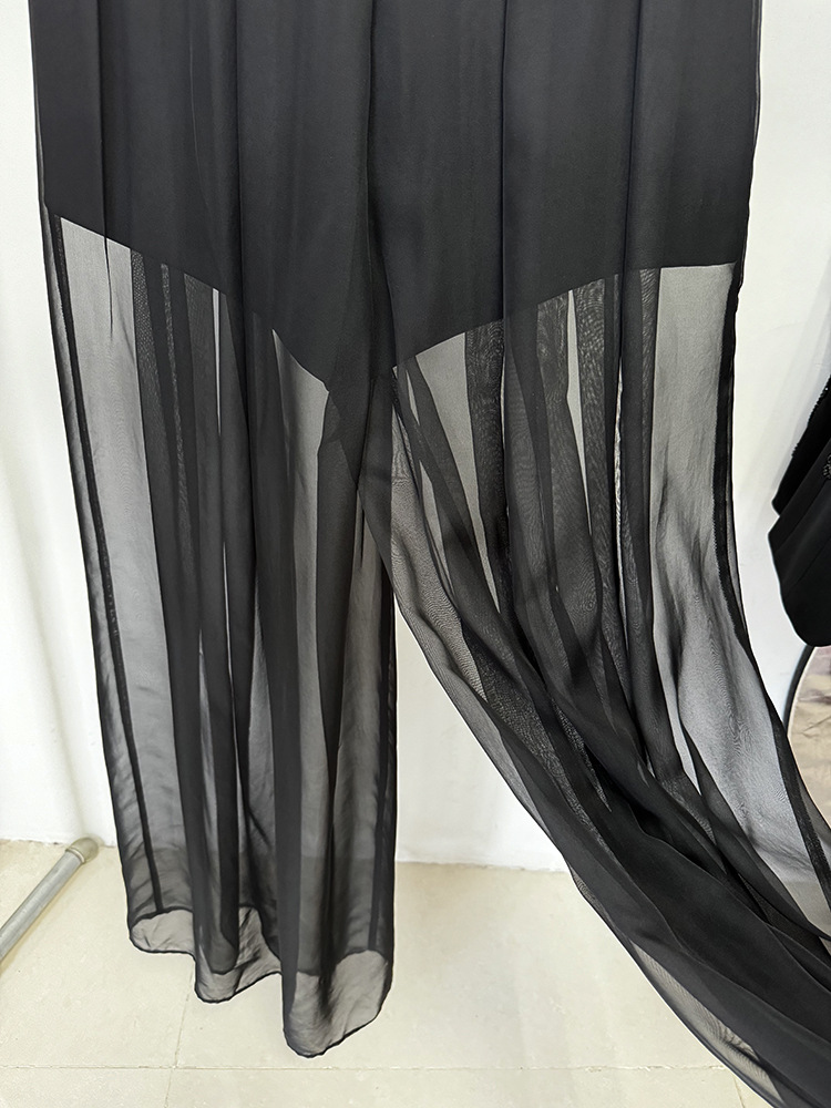 Spring Stars Mesh Patchwork Heavy Industry Beads Blazer Chiffon Trousers Two Piece Pant Sets 18 Spring Stars Mesh Patchwork Heavy Industry Beads Blazer Chiffon Trousers Two Piece Pant Sets