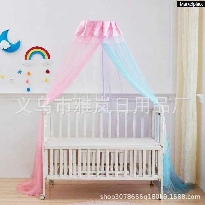 Детская складная купольная москитная сетка-палатка в стиле принцессы, напольная, для односпальной кровати, с функцией защиты от комаров, для путешествий за границу