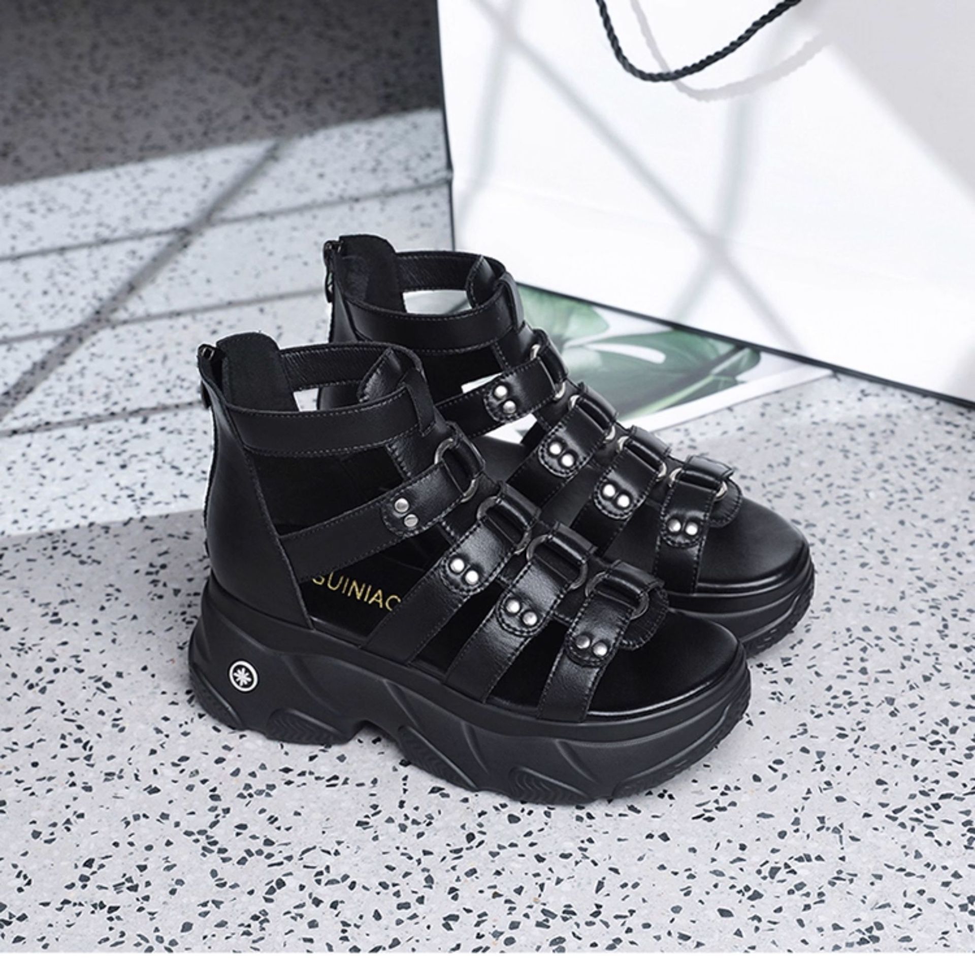 Dép sandal nữ đế xuồng da thật mùa hè 2025 đế dày mềm thoải mái — FN0221/ 0288m màu (da bò lớp 1), FN0221/ 0228m màu (da bò lớp 1), FN0221/0288 đen (da bò lớp 1), FN0221/ 0242m màu (da bò lớp 1) chi tiết 1