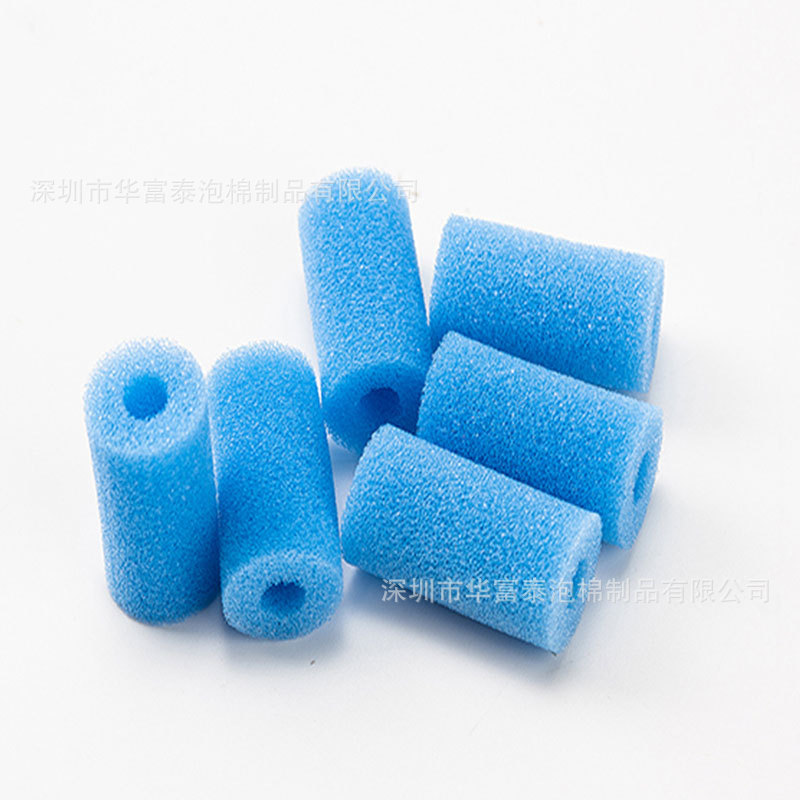 圆柱形通孔管状过滤海绵套 智能马桶水箱用防渣屑滤芯棉消音降噪