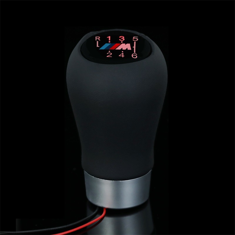 Transfronterizo aplicable a BMW manual coche luz roja LED cambio de marchas bola de mano personalidad modificación accesorios de cabeza de marchas image 5