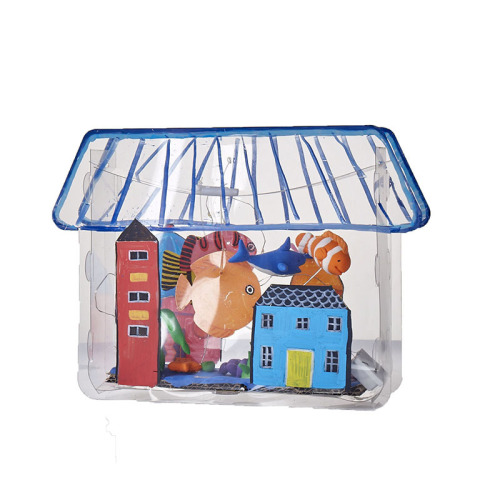 Spring transparent painted aquarium handmade diy kindergarten children's creative art graffiti painting material package