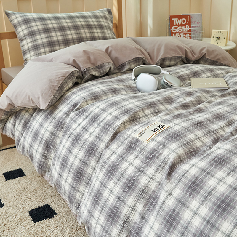 Ropa de cama de tres piezas para dormitorio de estudiantes universitarios de algodón puro 90x190 literas individuales para la apertura de la escuela secundaria