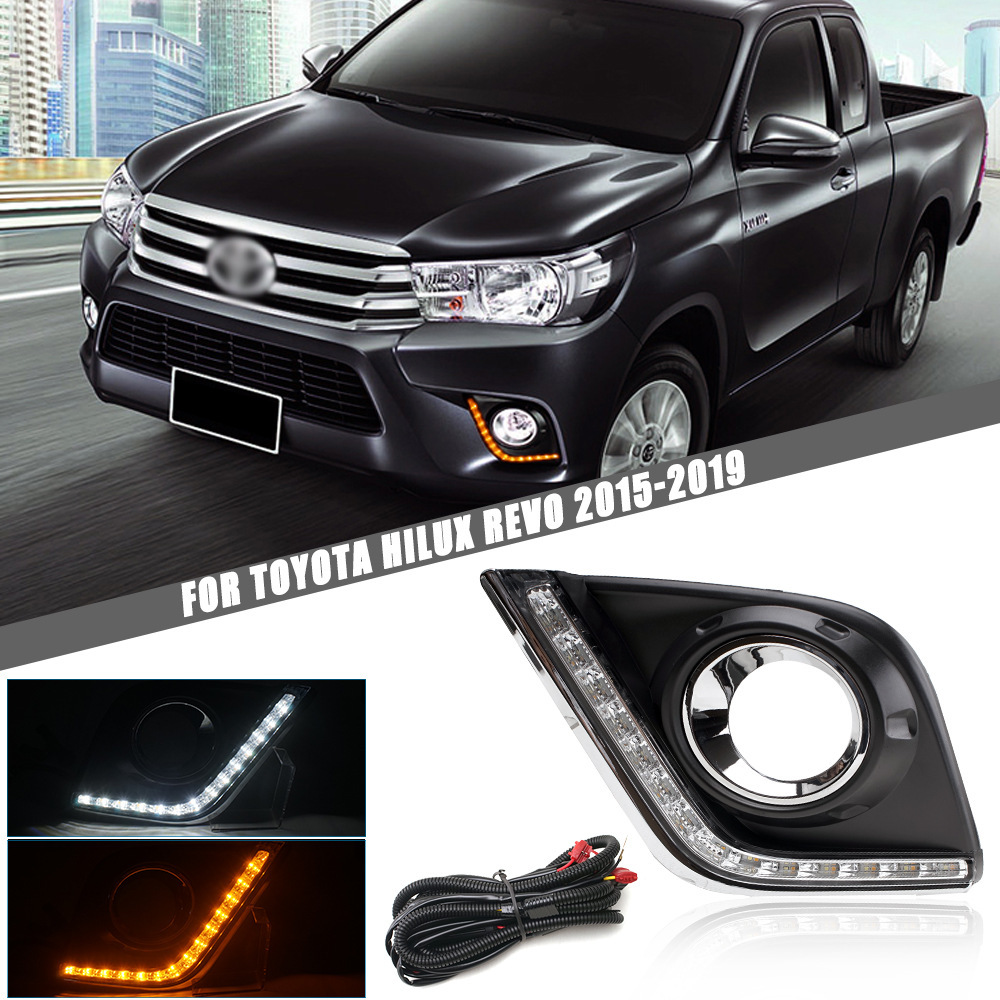 Aplicable a Toyota 15 16 años Herrax LED conjunto de luz de niebla frontal pickup led luz diurna luz de barra frontal