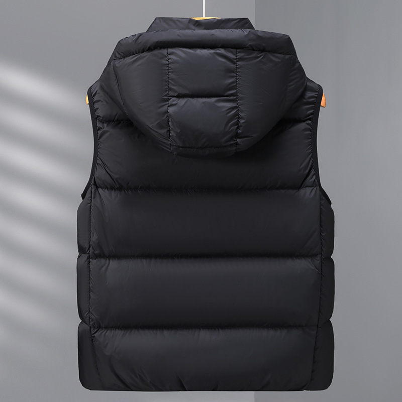 Chaleco de Plumas Ultraligero para Hombre de Nylon y Plumón de Pato Térmico para Otoño e Invierno